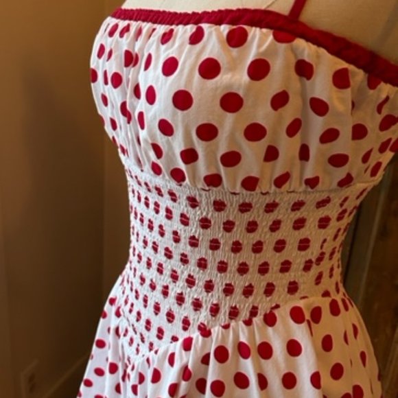 Vintage Betsey Johnson Red Polka Dot Dress - Picture 2 of 10